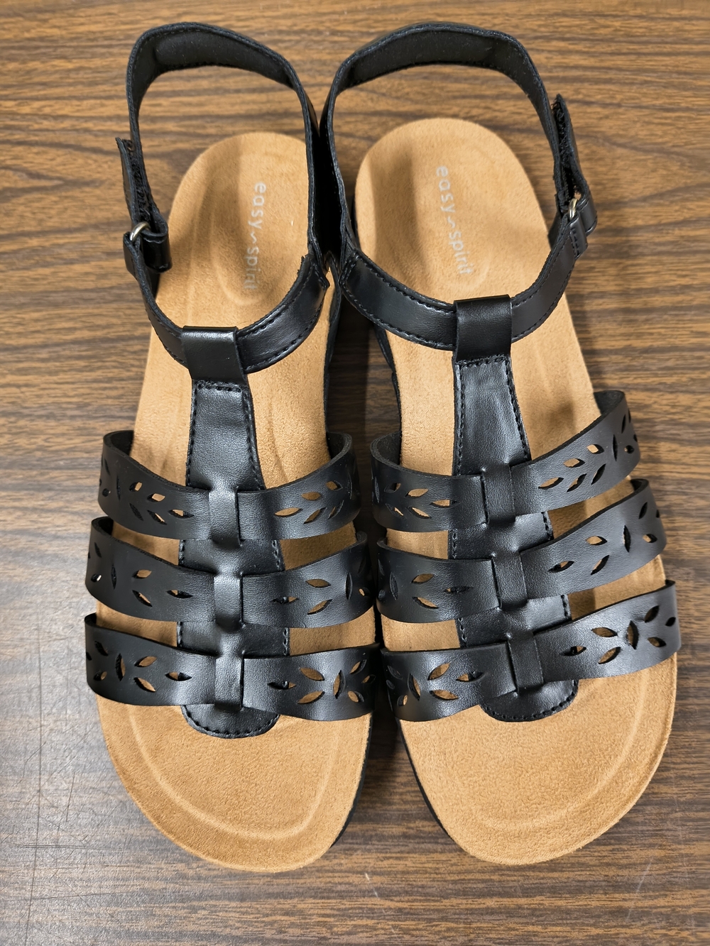 Easy Spirit Black Multi-Strap Women's Comfort Sandals